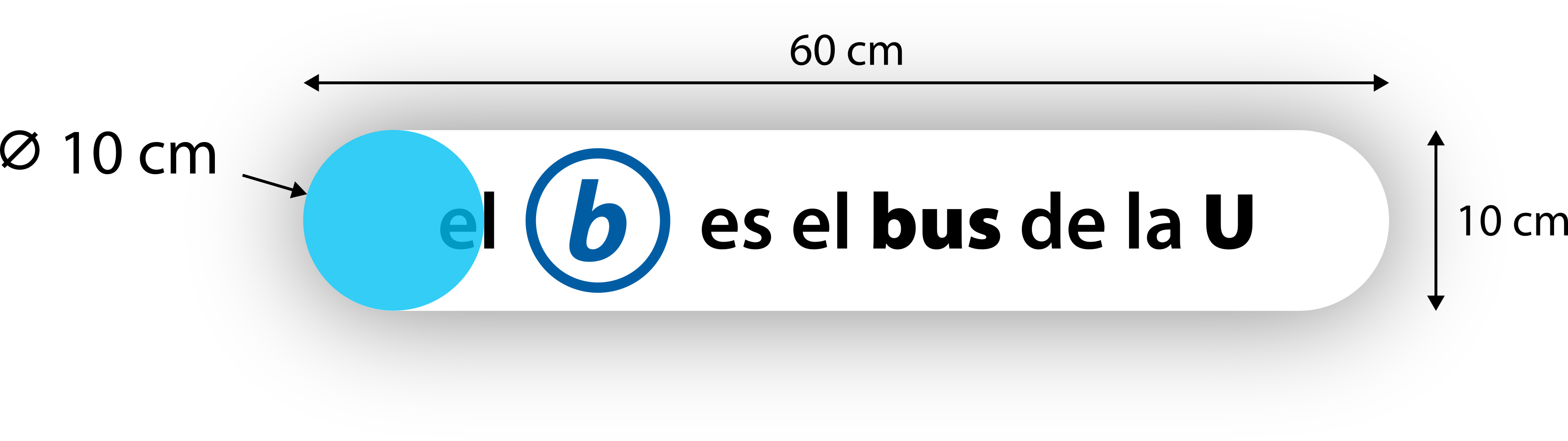 Grilla del rótulo el b es el bus de la U